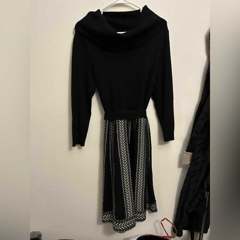 Jessica Howard Black and White Long Sleeve Dress size xl